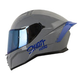 Casco Shaft 504 Solid Gris Azul Visor Azul Claro